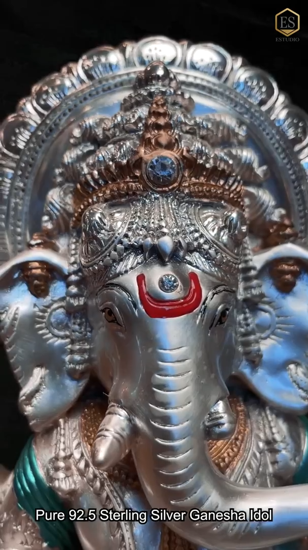 92.5 Sterling Silver Ganesha Idol | Pure Silver Ganpati