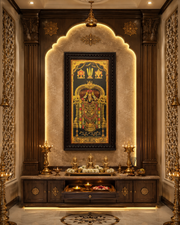 Tirupati Balaji Tanjore Painting Wall Art | Lord Venkateswara Frame for Home, Pooja Room & Office Decor