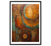 Rustic Abstract Art Print on Canvas - without frame