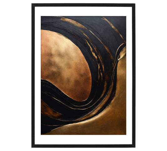 A Black and Gold Abstract Masterpiece - without frame