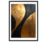 A Black and Gold Abstract Masterpiece - without frame