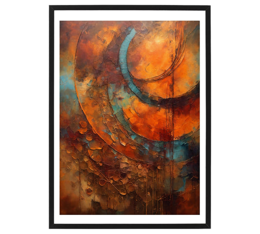 Rustic Abstract Art Print on Canvas - without frame
